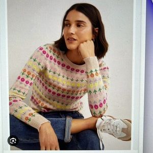 Like new Boden Brown Fair Isle Sweater XL